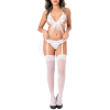 ensemble 2 pieces soutien gorge et porte jarretelles blanc