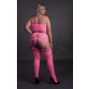 ensemble bustier dos nu et porte jarretelles 2 pieces rose fluo 10 scaled