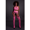 ensemble bustier dos nu et porte jarretelles 2 pieces rose fluo 7 scaled