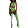 ensemble bustier et porte jarretelles 2 pieces vert fluo scaled