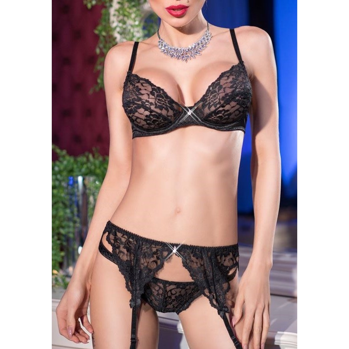 ensemble dentelle noir