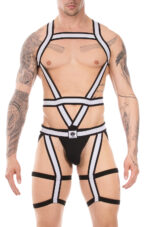 ensemble harnais duo javed noir blanc