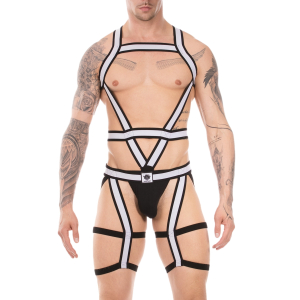 ensemble harnais duo javed noir blanc