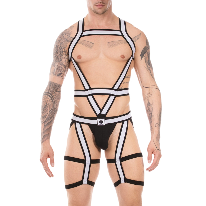 ensemble harnais duo javed noir blanc
