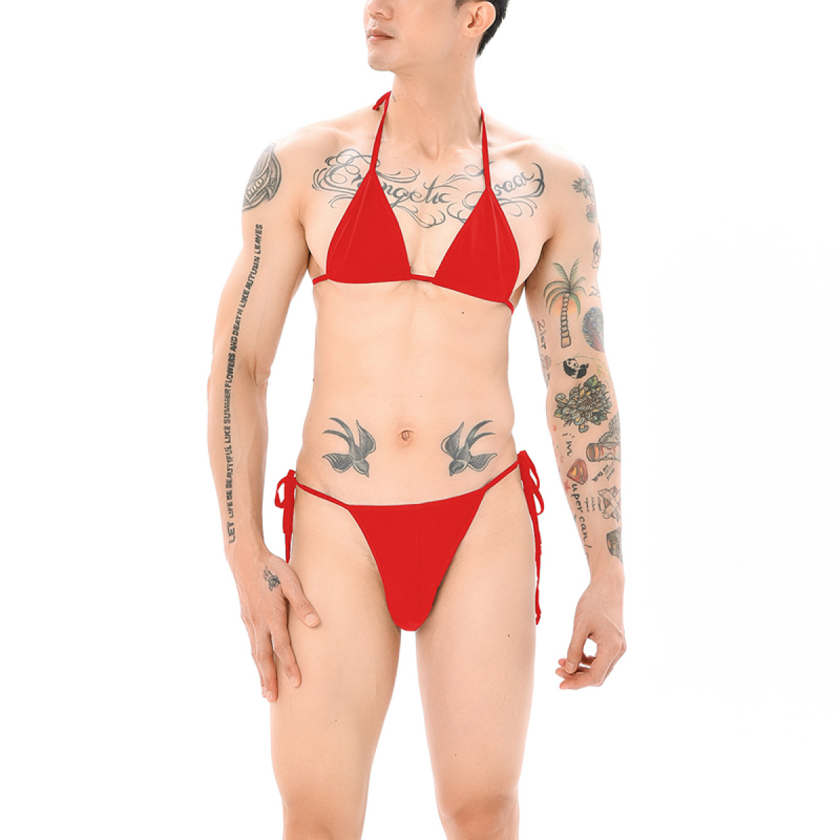 ensemble mankini sumiro 2 pieces rouge