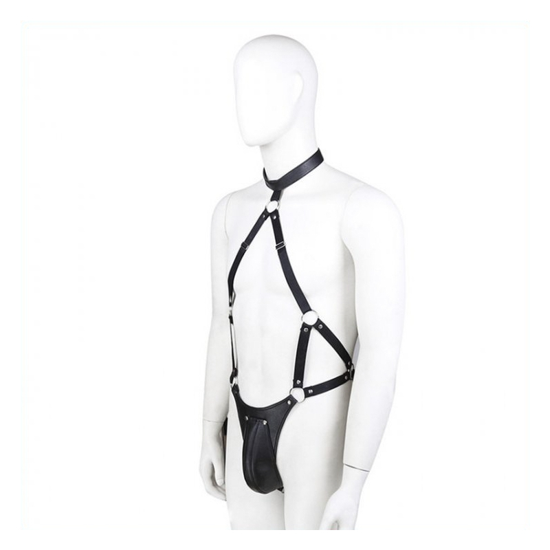 ensemble panties avec harnais simili