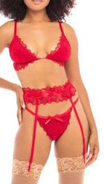 ensemble rosemarie 3 pieces rouge
