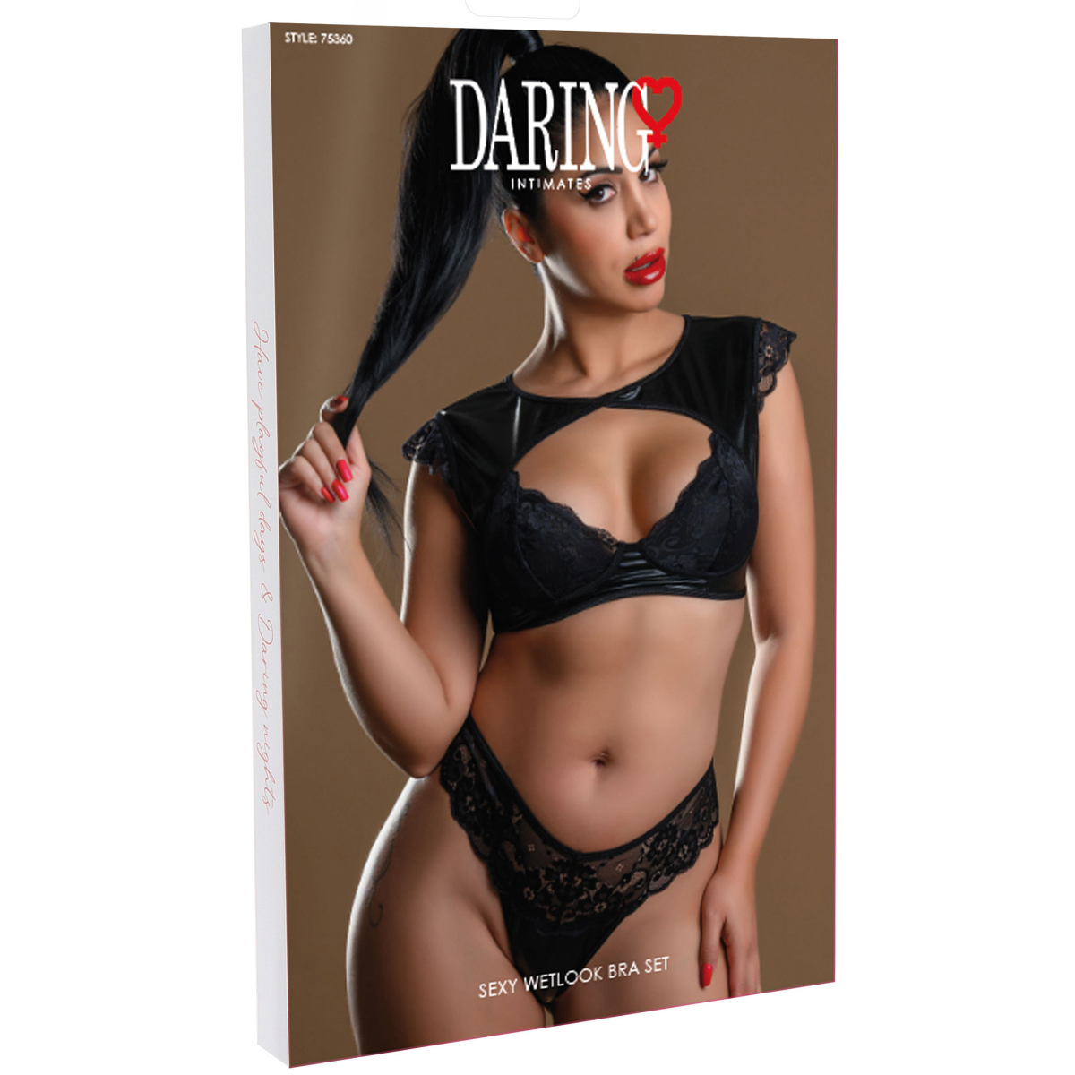 ensemble soutien gorge et string noelia noir 2