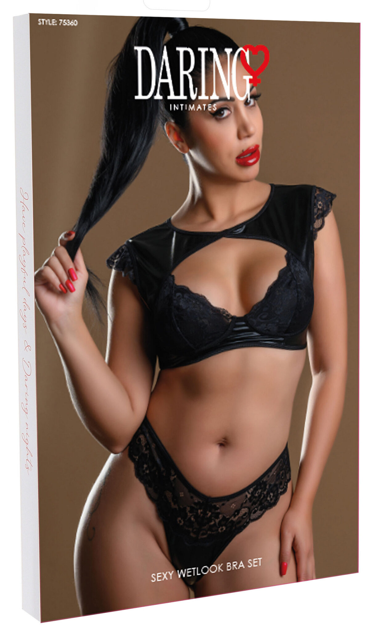 ensemble soutien gorge et string noelia noir 2