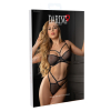 ensemble soutien gorge string fishnet noir 10