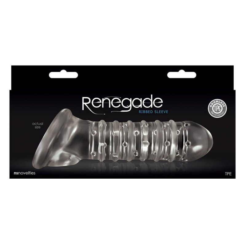 etui penien ribbed renegade transparent 16 x 4 cm 1