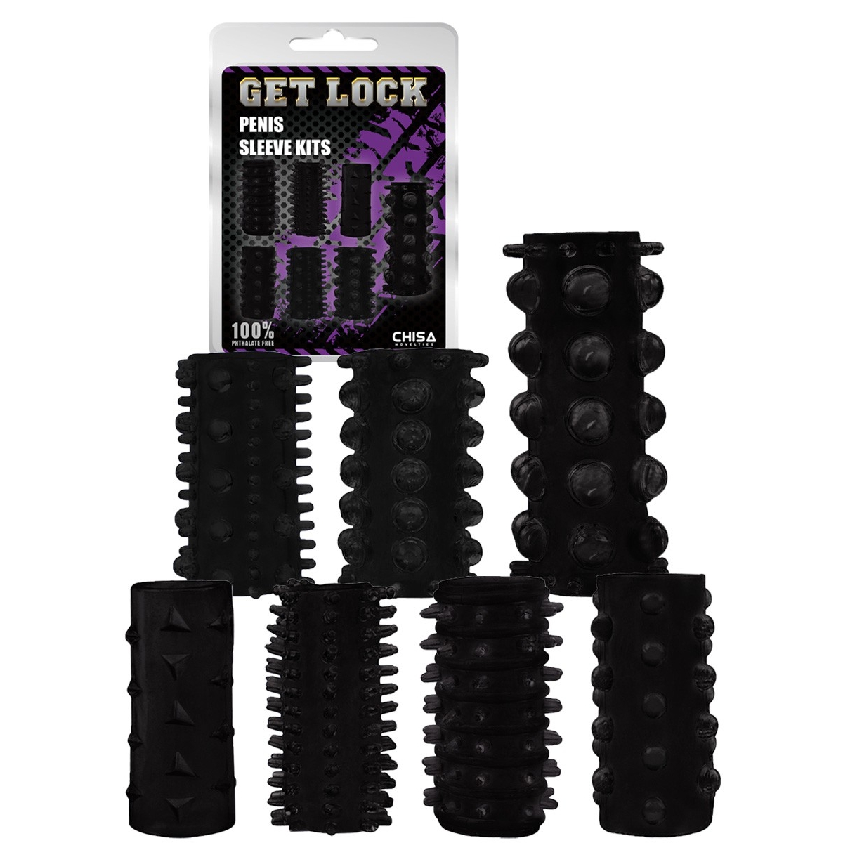 etuis texture relief pour penis noir