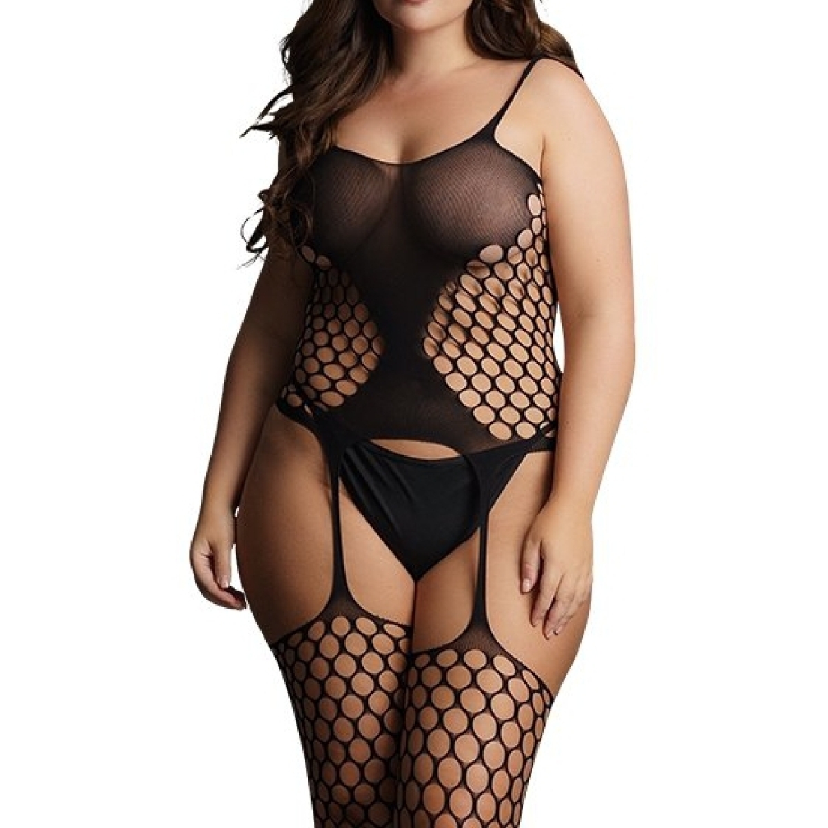 fence net suspender bodystocking