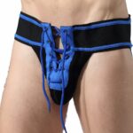 fetish football jockstrap blue