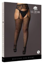 fishnet and lace garterbelt stockings black osx 4
