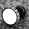 flat ethnic barbell ear stud grey 2
