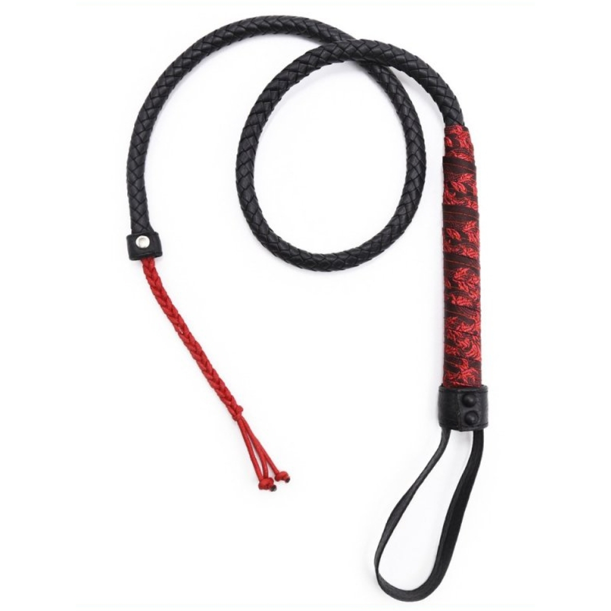 fouet chinese design 90cm noir rouge 1