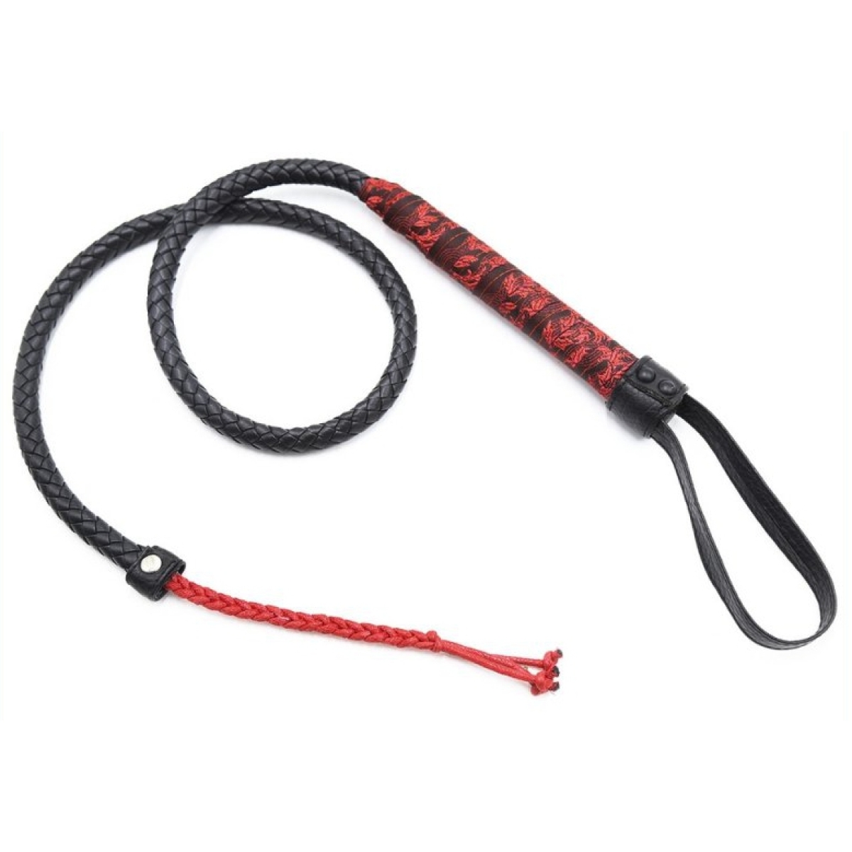 fouet chinese design 90cm noir rouge 2