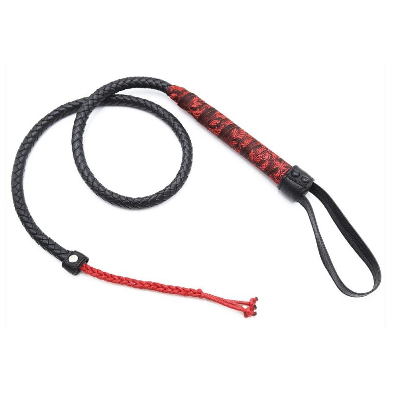 fouet chinese design 90cm noir rouge 2