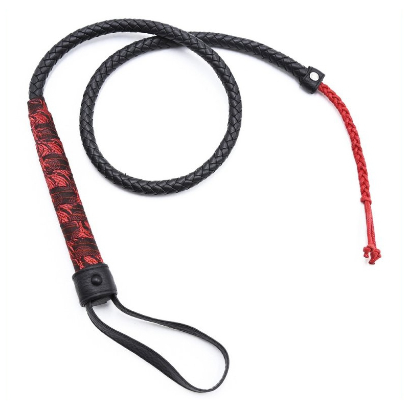 fouet chinese design 90cm noir rouge 3