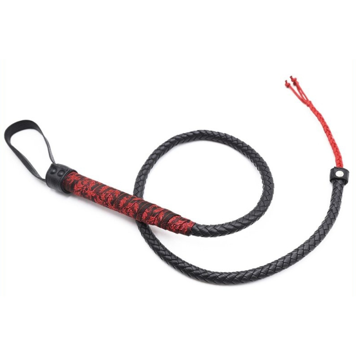 fouet chinese design 90cm noir rouge 4