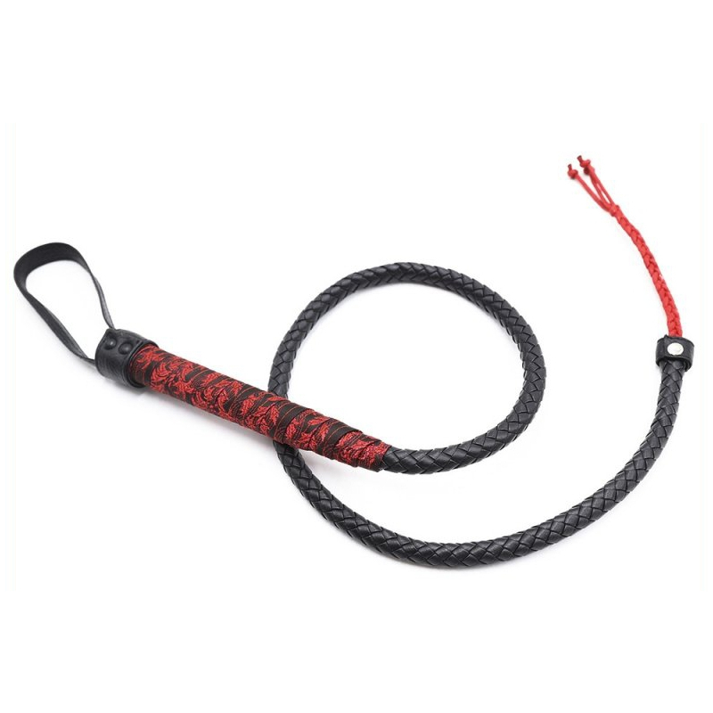 fouet chinese design 90cm noir rouge 4