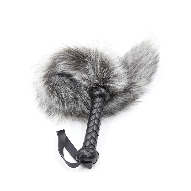 fouet pour caresse gris 45cm 1