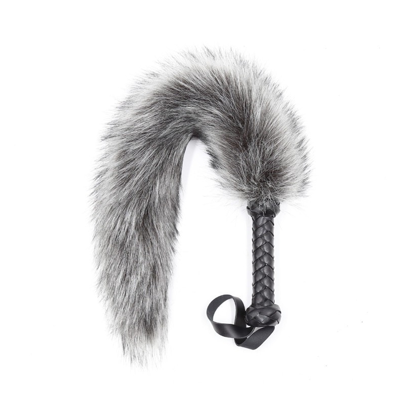 fouet pour caresse gris 45cm 2