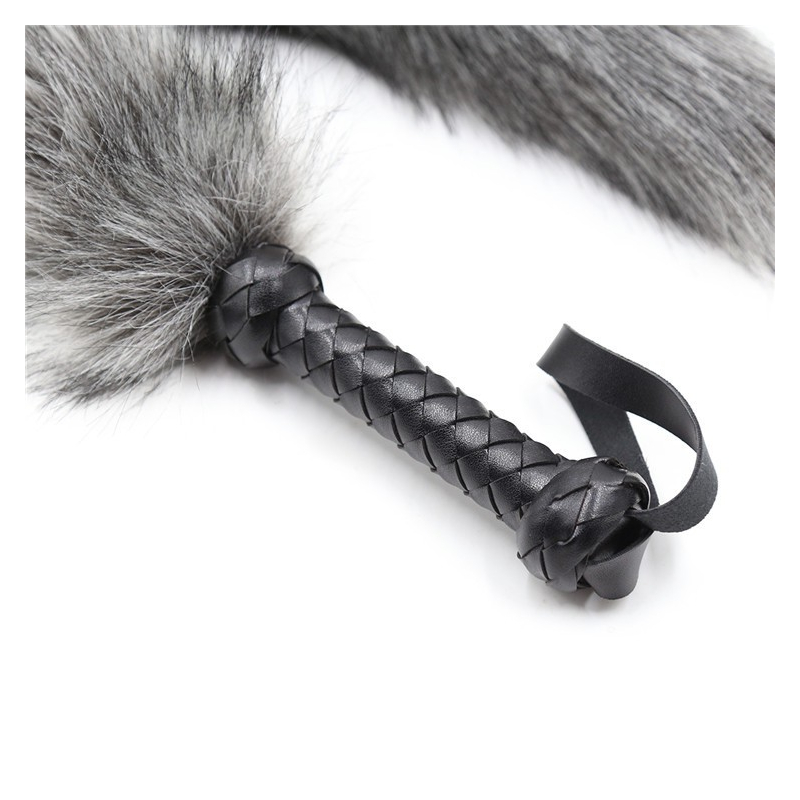 fouet pour caresse gris 45cm 4