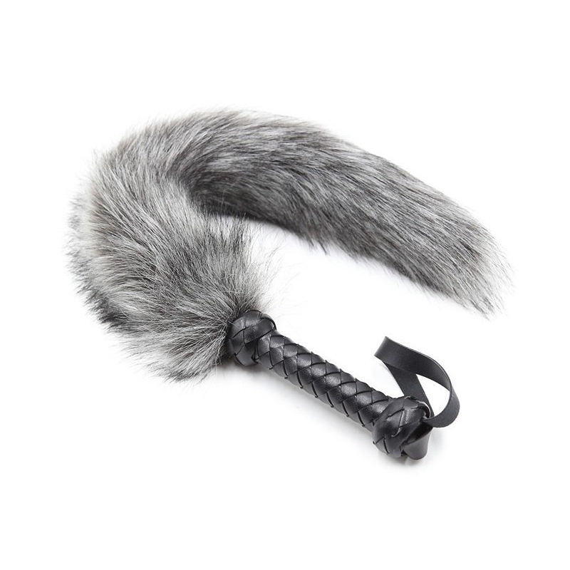 fouet pour caresse gris 45cm