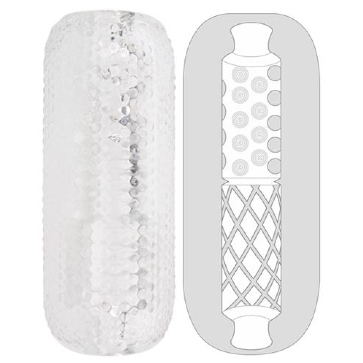 gaine de masturbation palm stroker n3 125cm transparente