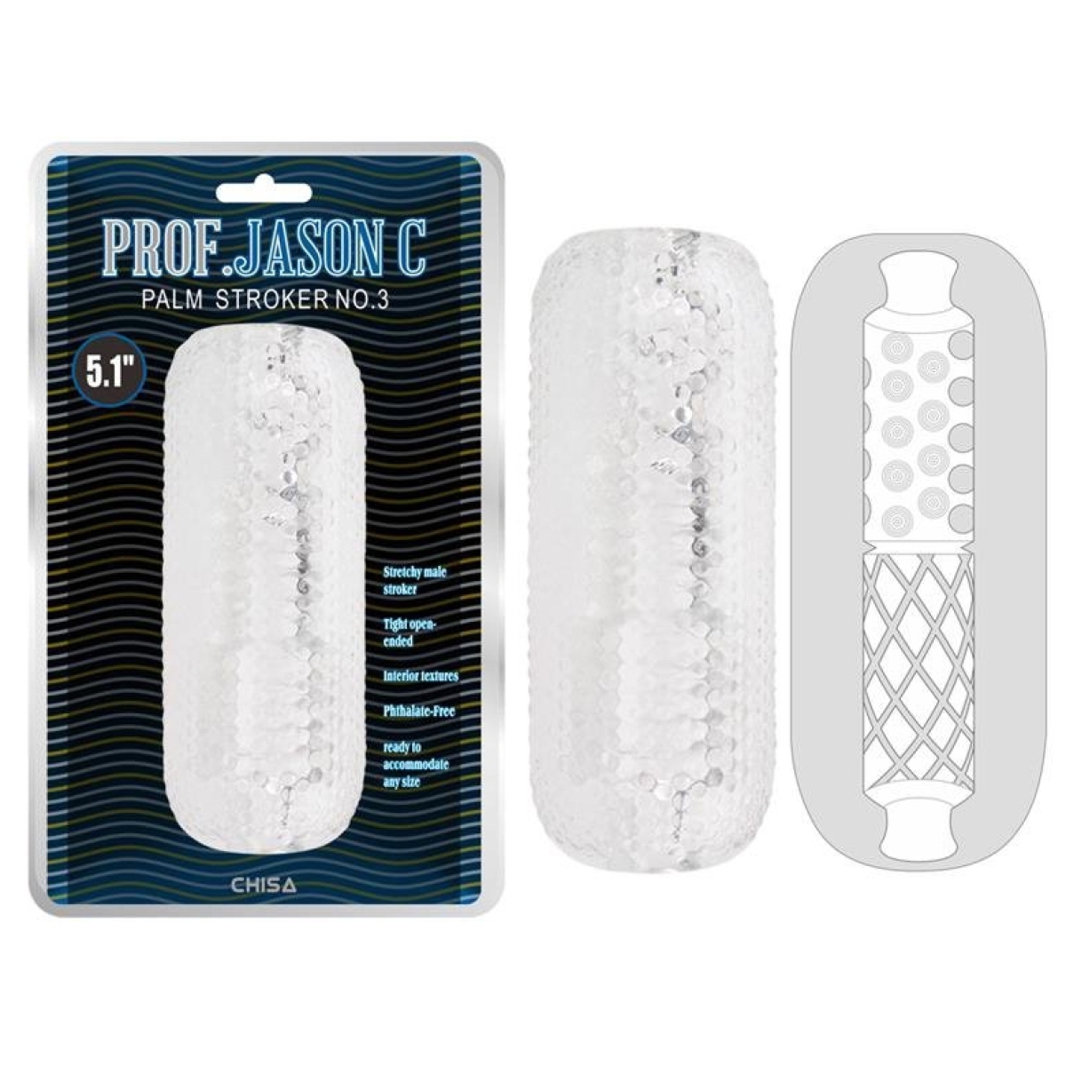 gaine de masturbation palm stroker n3 125cm transparente 7
