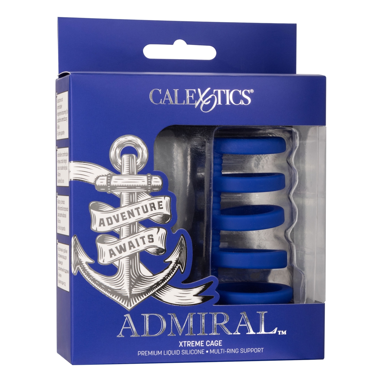 gaine de penis 5 cockrings xtreme cage admiral 9cm 1