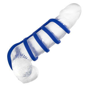 gaine de penis 5 cockrings xtreme cage admiral 9cm