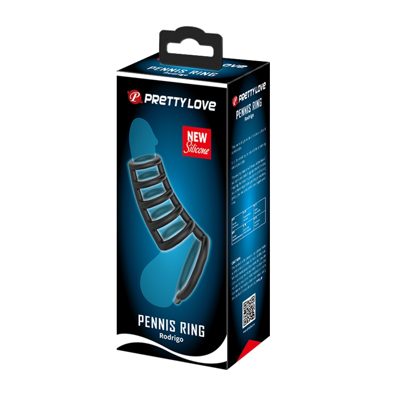 gaine de penis avec anneaux silicone rodrigo 10 x 5cm 1