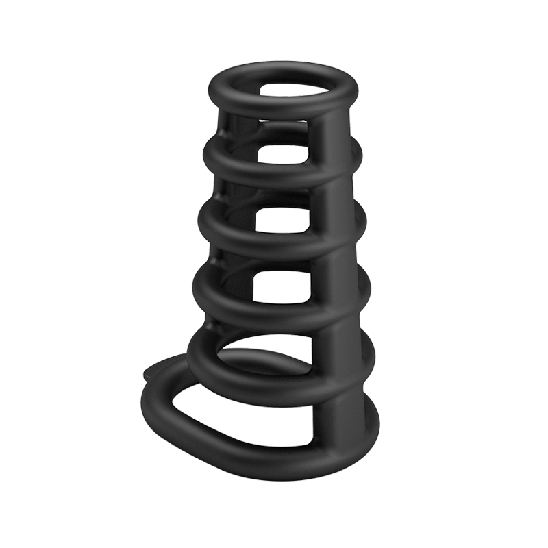 gaine de penis avec anneaux silicone rodrigo 10 x 5cm 2