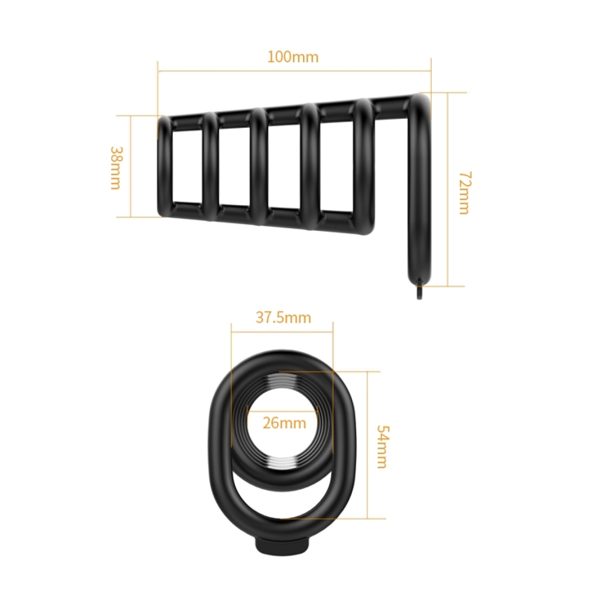 gaine de penis avec anneaux silicone rodrigo 10 x 5cm 8