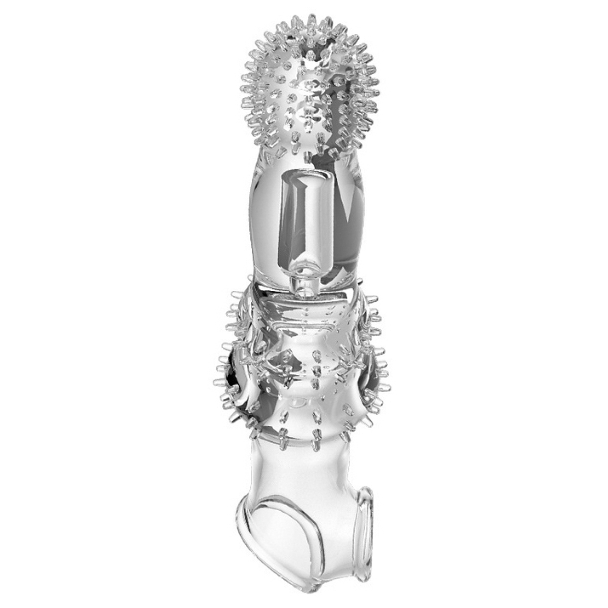 gaine de penis avec picots penpik 20 x 55 cm transparente 2