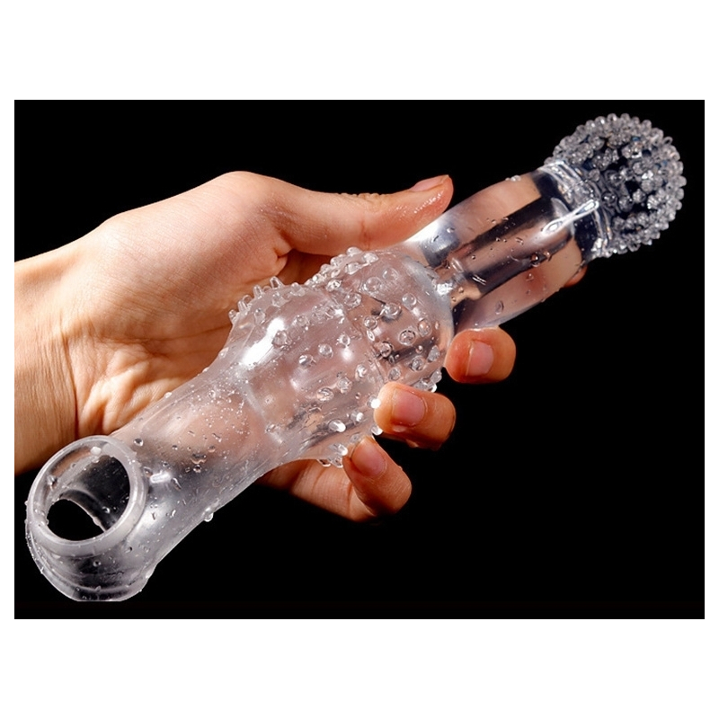 gaine de penis avec picots penpik 20 x 55 cm transparente 3