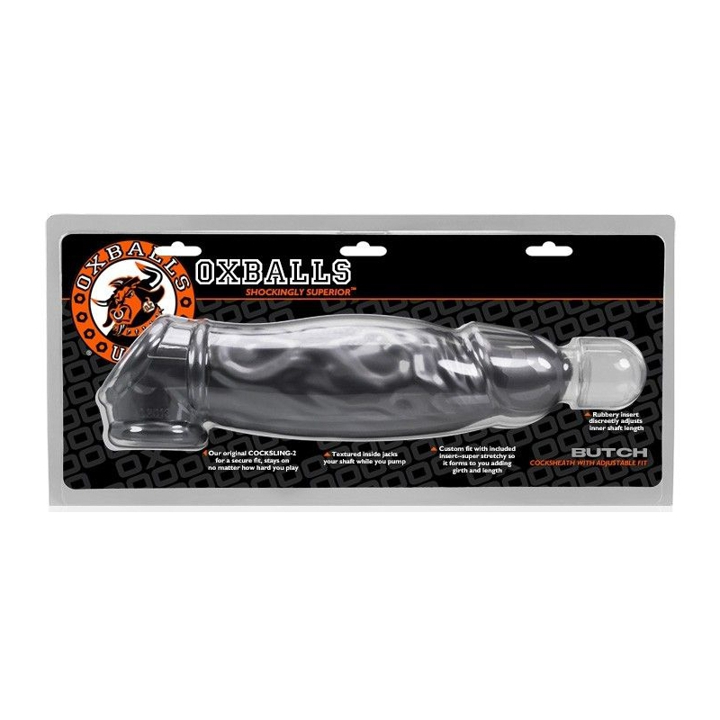 gaine de penis butch 17 x 5 cm grise 1
