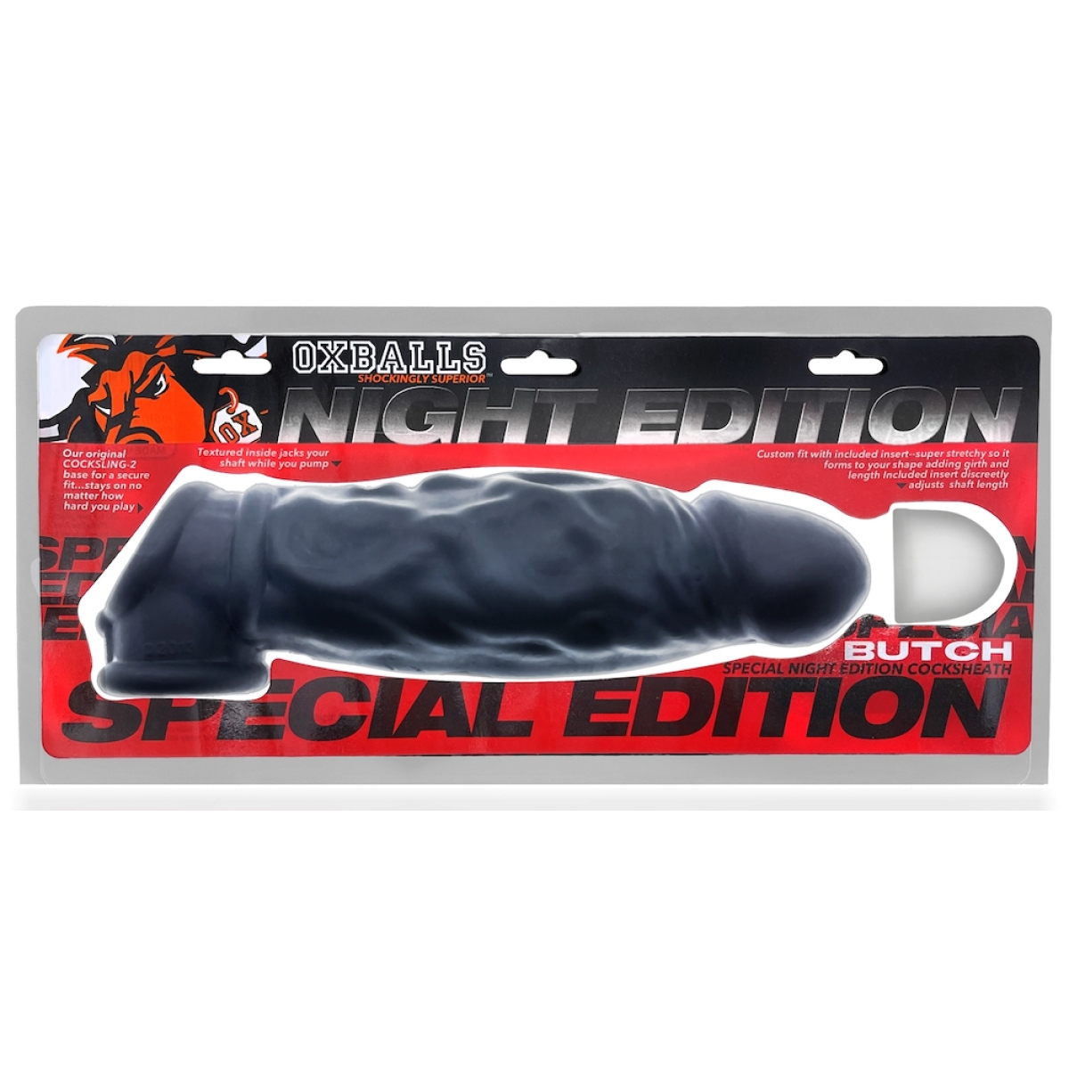 gaine de penis butch night edition 17 x 5 cm noire 1