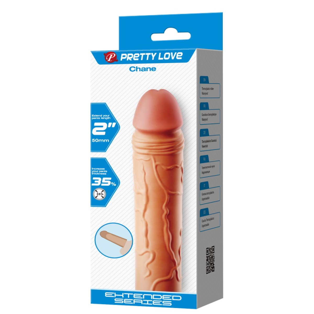 gaine de penis chane 17 x 43cm 1