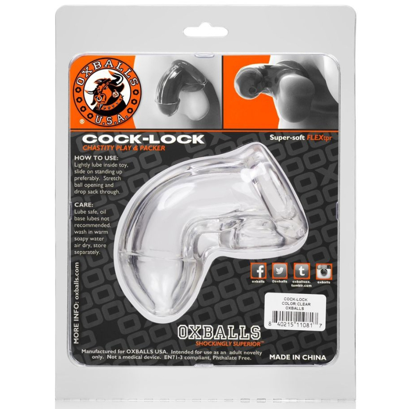 gaine de penis cock lock 10 x 4cm transparente 5