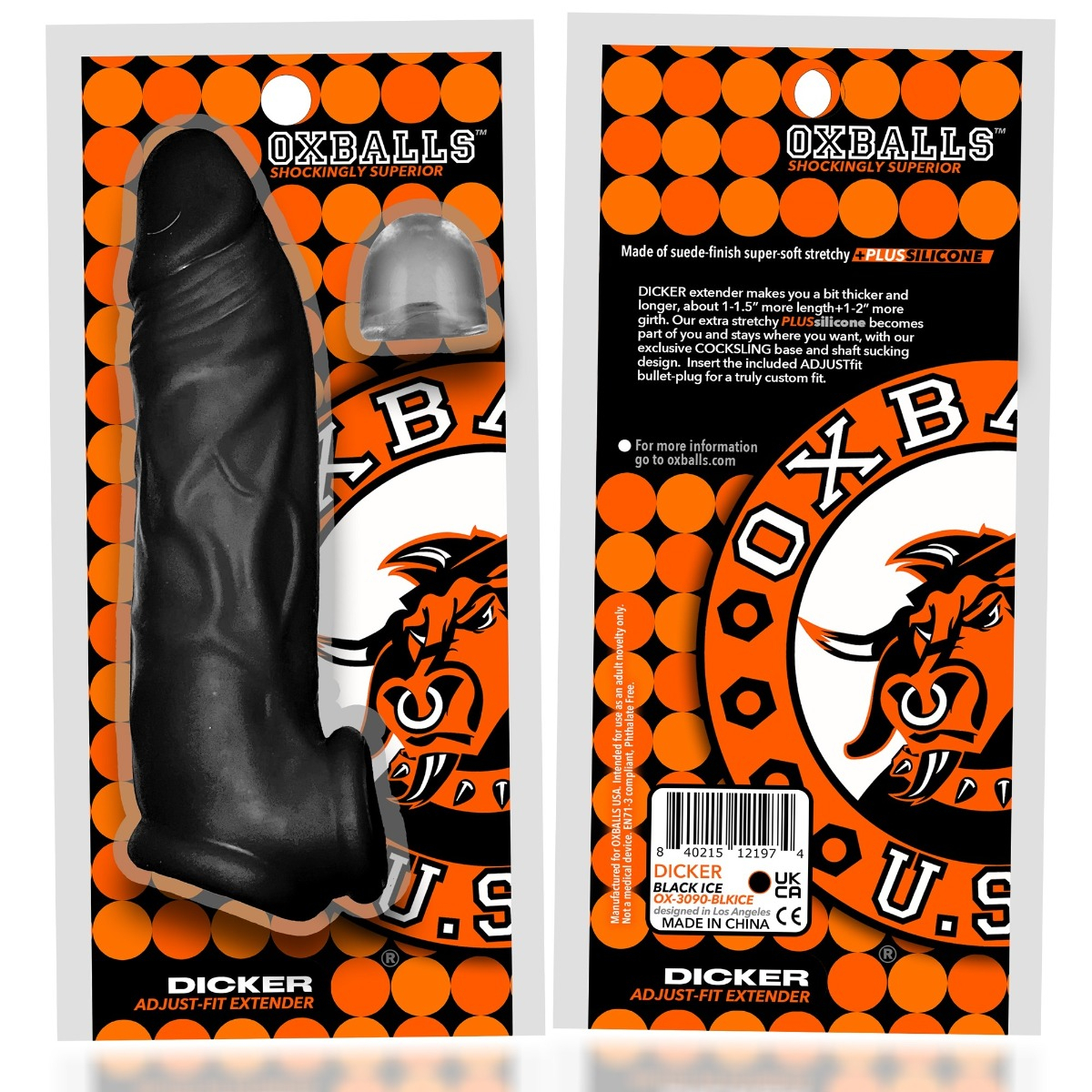 gaine de penis dicker 15 x 35 cm noire 3
