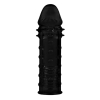 gaine de penis extra texture 16 x 45cm noire