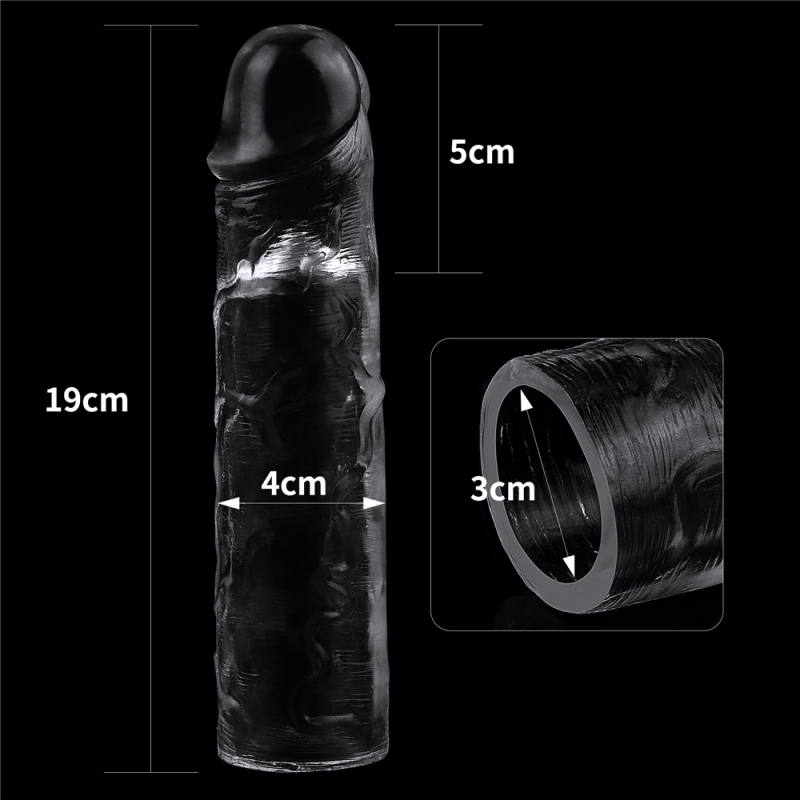 gaine de penis flawless 19 x 4cm transparente 9