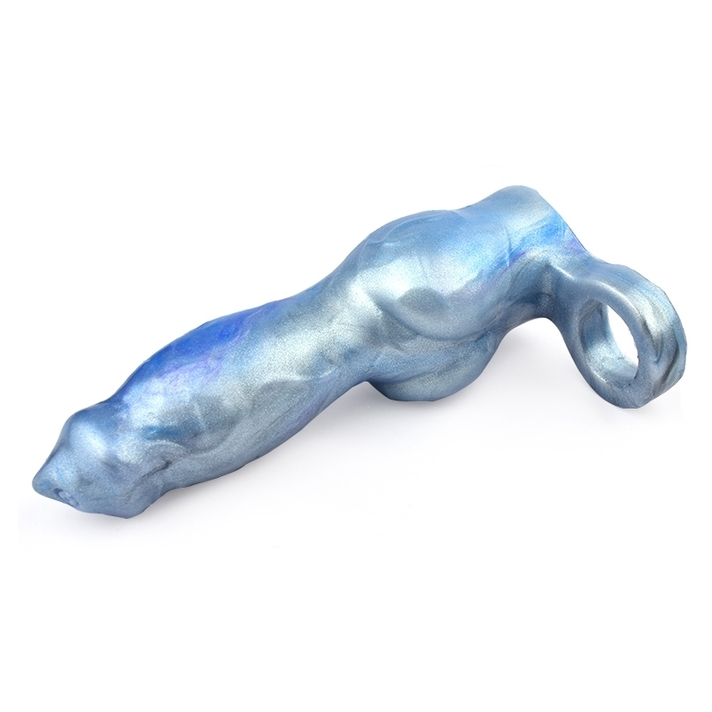 gaine de penis knot 18 x 65 cm bleu 1