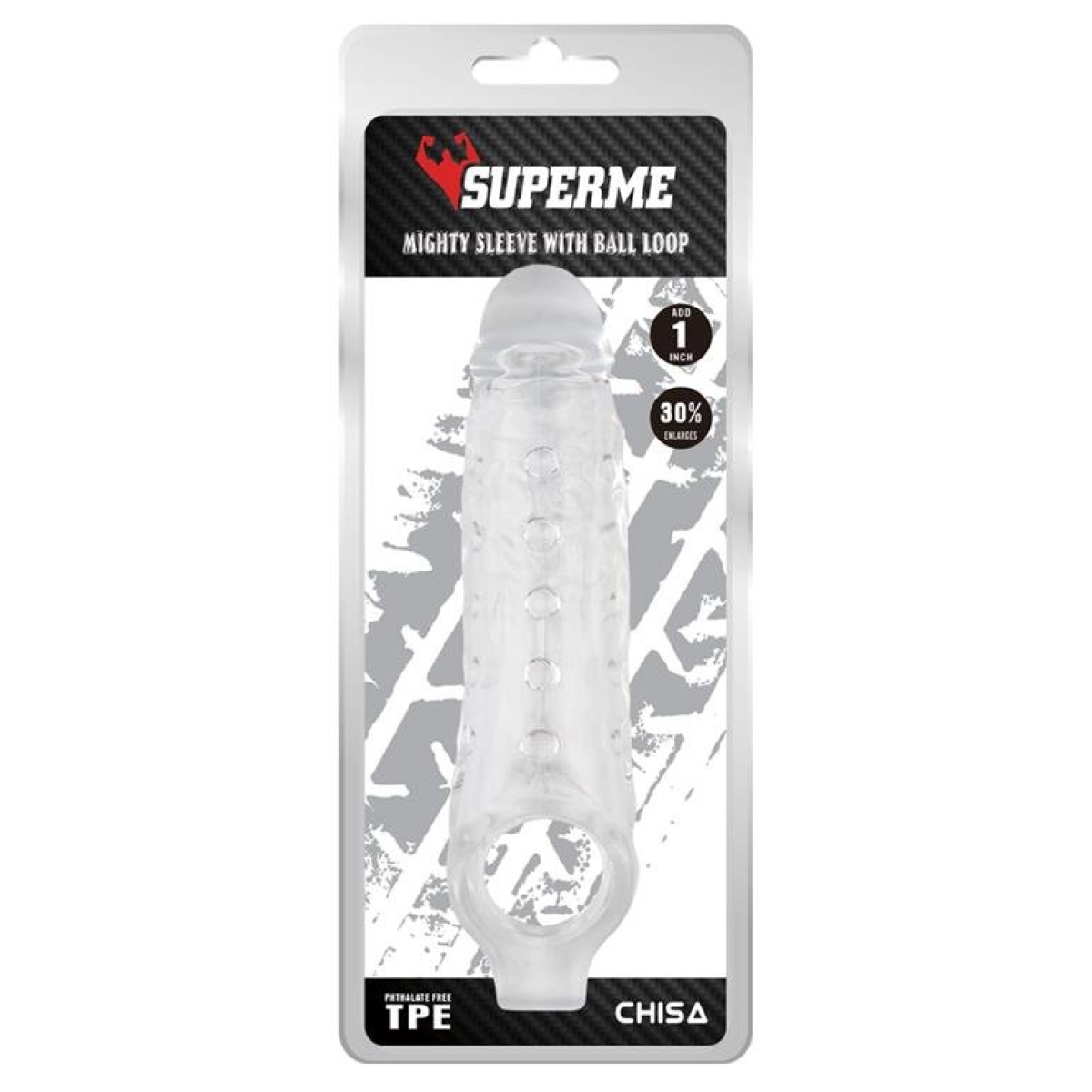 gaine de penis mighty 15 x 45cm transparente 4