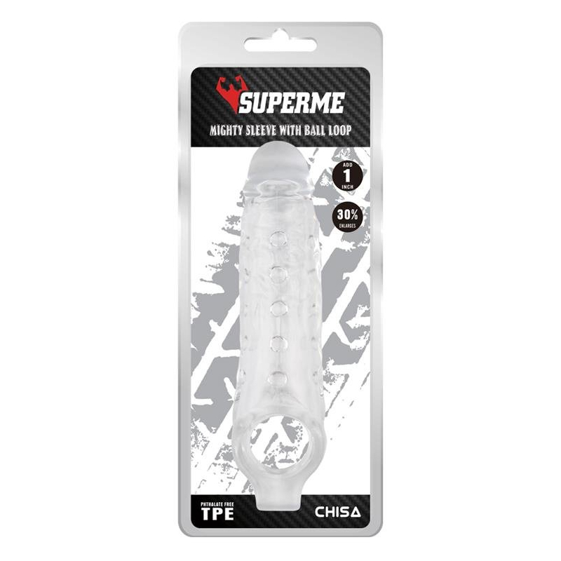 gaine de penis mighty 15 x 45cm transparente 4