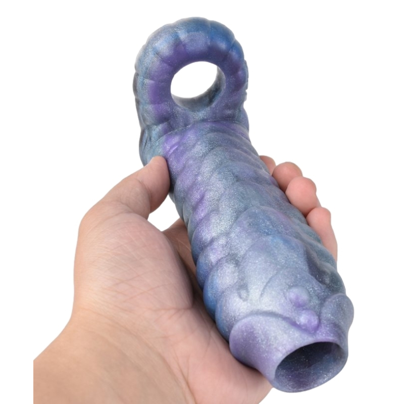 gaine de penis monster snaq 13 x 5cm bleue 2